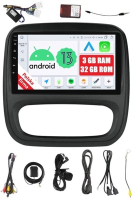 RADIO 2DIN NAWIGACJA ANDROID OPEL VIVARO B RENAULT TRAFIC 3 III 3/32 GB DSP