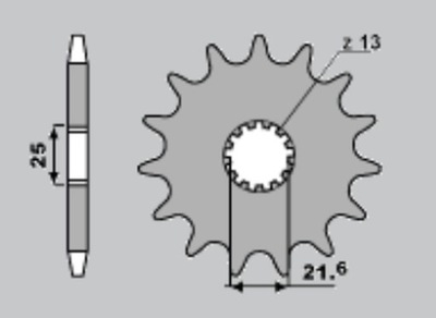 JR ЗУБЧАТКА ПЕРЕДНЯ 564 14 (52014JT) SUZUKI GSF 650/ SV 650/ DL 650 (-1)