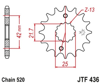 JT ЗУБЧАТКА ПЕРЕДНЯЯ 438 15 SUZUKI GSX 400 F '81-86