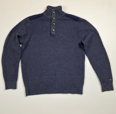 Tommy Hilfiger GRANATOWY SWETER