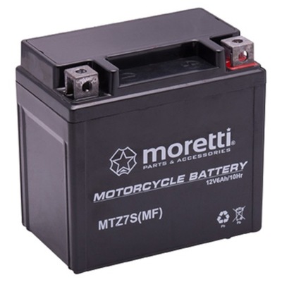 BATERÍA PARA SKUTERA, PARA QUADA, PARA KOSIARKI 6AH MORETTI AGM/GEL 130A 2024R  