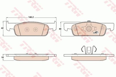 КОЛОДКИ ТОРМОЗНЫЕ ПЕРЕД RENAULT CLIO 12- ШЕСТЕРНИ 15/16/LOGAN 12-