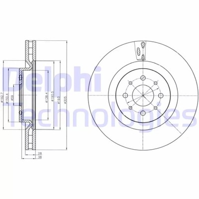 KIT DISCO DE FRENADO (2 SZT.) PARTE DELANTERA IZQUIERDA/DERECHA ALFA ROMEO MITO 0.9/1.4 08.08-  