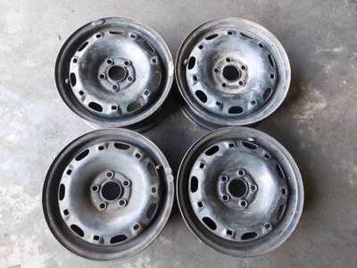 LLANTAS ACERO 4 PIEZAS 5X100 5JX14 FABIA I POLO IV IBIZA II CORDOBA II 