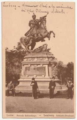 LWÓW. Pomnik Sobieskiego- Sobieski Denkmal