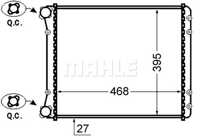 RADUADOR DEL MOTOR MAHLE CR 1418 000S  