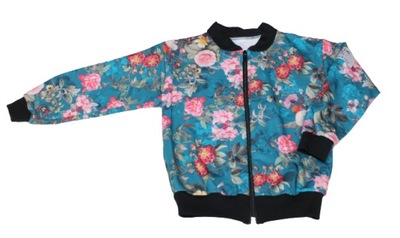 Bluza rozsuwana w kwiaty 122 cm 6-7 lat BOMBER