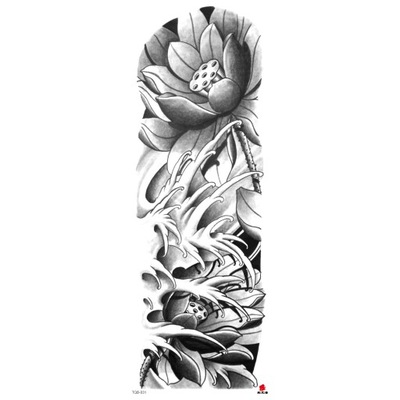 Tatuaż zmywalny tymczasowy duży lilia