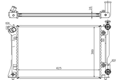 РАДИАТОР ДВИГАТЕЛЯ TOYOTA AVENSIS 2.0/2.4 03.03-11.