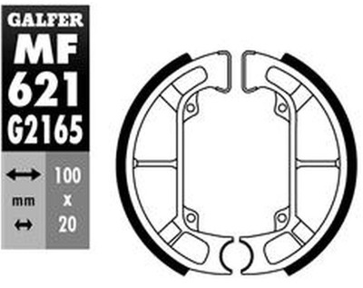 GALFER ZAPATAS DE TAMBOR DE FRENADO PARTE TRASERA PIAGGIO ESFERA 50 90-96  