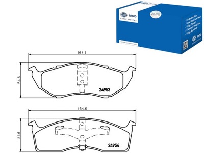 КОЛОДКИ ТОРМОЗНЫЕ HELLA PAGID 05011067AA 05011069AA