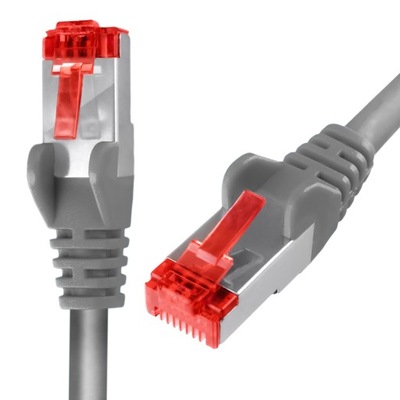 Kabel LAN RJ45 CAT 6 S/FTP AWG27 LSZH szary 7,5m