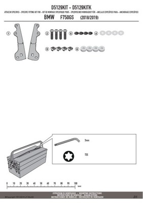 KAPPA КРЕПЛЕНИЕ СТЕКЛА KD5127S, KD5127ST ТАКЖЕ KAF5127 BMW F 750GS (18)