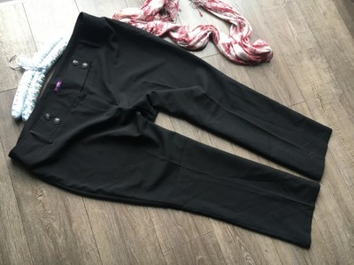 new look spodnie eleganckie czarne w kant 26 (54)