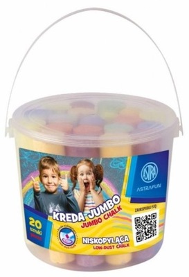 Kreda Jumbo Wiaderko Fun 20szt ASTRA