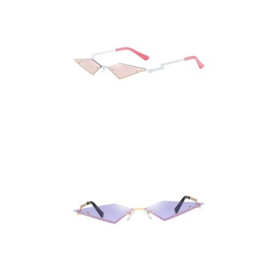 2x Eye Sunglasses Rimless Shades UV400 Eyewear