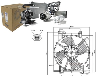 VENTILADOR DEL RADIADOR CON CUERPO SUBARU LEGACY 3 OUTBACK 2.0 2.5 3.0  