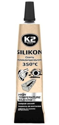 K2 SILIKONAS WYSOKOTEMPERATUROWY JUODAS +350°C 21G 