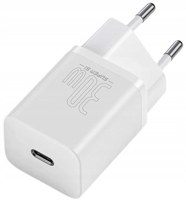 Baseus ładowarka sieciowa Super Si PD 30W 1x USB-C biała