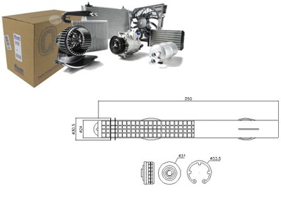 DESHUMECTADOR DE ACONDICIONADOR BMW 5 F10 5 F11 5 GRAN TURISMO F07 6 F12 6 F13  