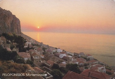 GRECJA - MONEMVASIA - KOŚCIÓŁ - PANORAMA - PELOPONEZ