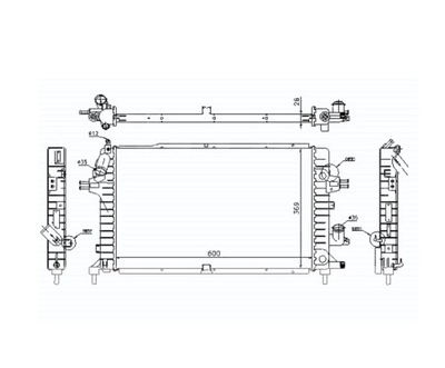 RADUADOR OPEL ZAFIRA B 01.08- 1300269 NUEVO  