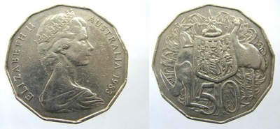 500. AUSTRALIA, 50 CENTÓW, 1983