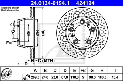 24.0124-0194.1 DISCO HAM.TYL PORSCHE BOXSTER 96-  