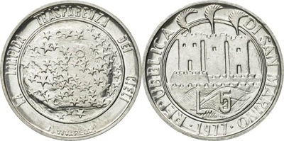 SAN MARINO 5 lirów 1977