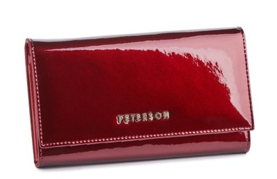 Peterson portfel skóra naturalna czerwony BC-466 - Produkt damski