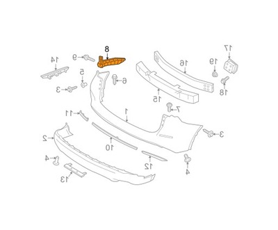 SOPORTE DE PARAGOLPES NISSAN MURANO 2015- 852275AA2A  