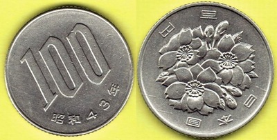 Japonia 100 Yen 1968 r.