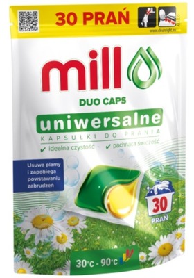 Mill Duo Caps, Uniwersalne kapsułki do prania, 30 sztuk