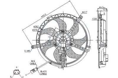 Nissens 85632 вентилятор, охлаждение двигателя фото №1