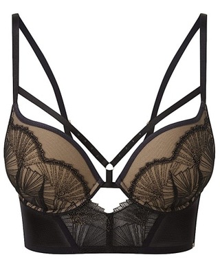 Gossard VIP CAPTIVATE czerń/złoto longline 75C 34C