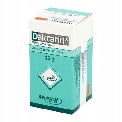 DAKTARIN 20 mg/g puder leczniczy na grzybicę 20 g