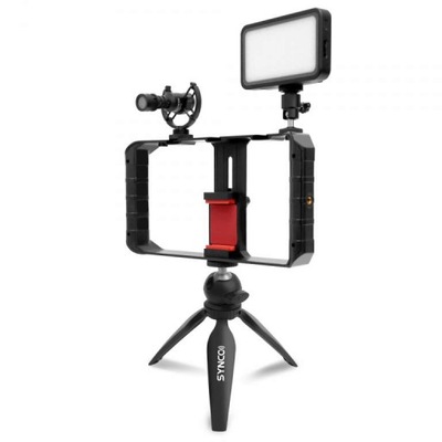 Zestaw Synco Vlogger Kit mikrofon statyw lampa RIG