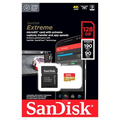 SanDisk SDSQXAA-128G-GN6MA - karta Extreme microSD