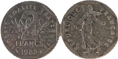 2 franki (1981) Francja - obiegowe