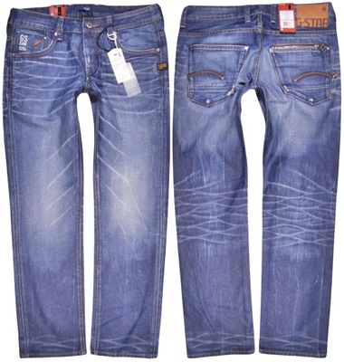 G-STAR spodnie JEANS ATTACC LOW STRAIGHT_ W34 L32