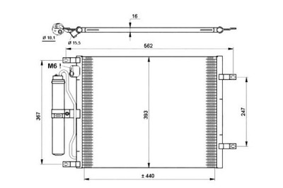 NRF CONDENSADOR DE ACONDICIONADOR NISSAN MICRA 3 1.5 DC  