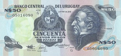 Urugwaj - 50 Nuevos Pesos - 1989 - P61A - St.1