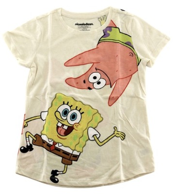 Koszulka dziecięca młodzieżowa Nickelodeon SpongeBob Kanciastoporty L 10/12