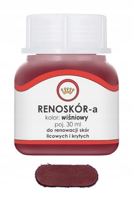 RENOSKÓR FARBA LAKIER DO SKÓRY WIŚNIOWY 30ml