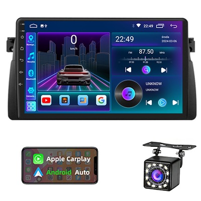 RADIO ANDROID 13 NAVIGACIJA GPS BMW E46 1998-2005 CARPLAY 2GB/64GB 