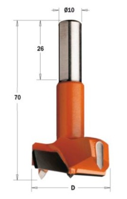 CMT Wiertło Puszkowe HW D=35 L=70 S=10x26 LH