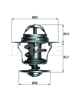 TERMOSTATY AUTOMOBILINIAI MAHLE TX 12 88D 