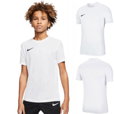 KOSZULKA NIKE Park VII Boys BV6741 100 - BIAŁY, XS