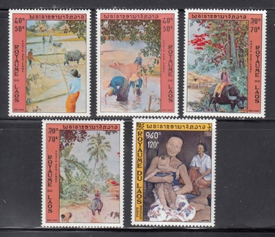 LAOS **Mi 349-353 MALARSTWO seria z 1972