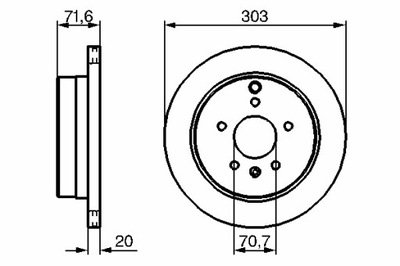 BOSCH DISCOS DE FRENADO 2 PIEZAS PARTE TRASERA CHEVROLET CAPTIVA OPEL ANTARA A  